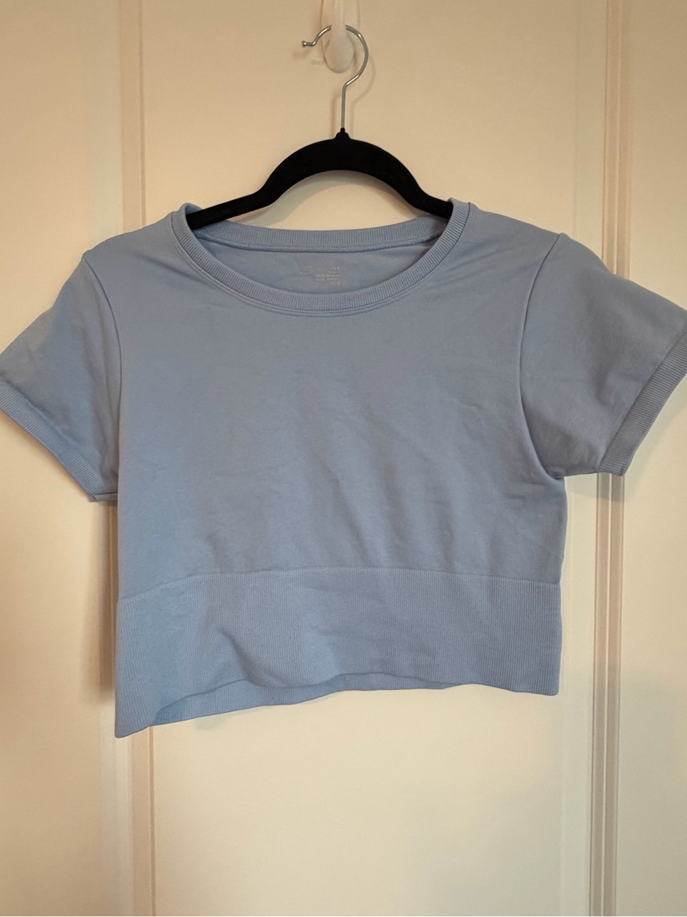aerie Light Blue Cropped Tee